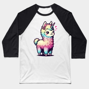 Kawaii rainbow llamacorn unicorn llama Baseball T-Shirt